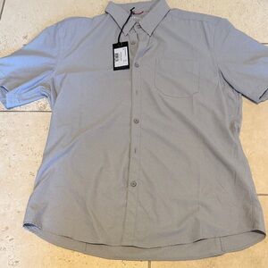 Western Rise- Men's Gray Short Sleeve Shirt